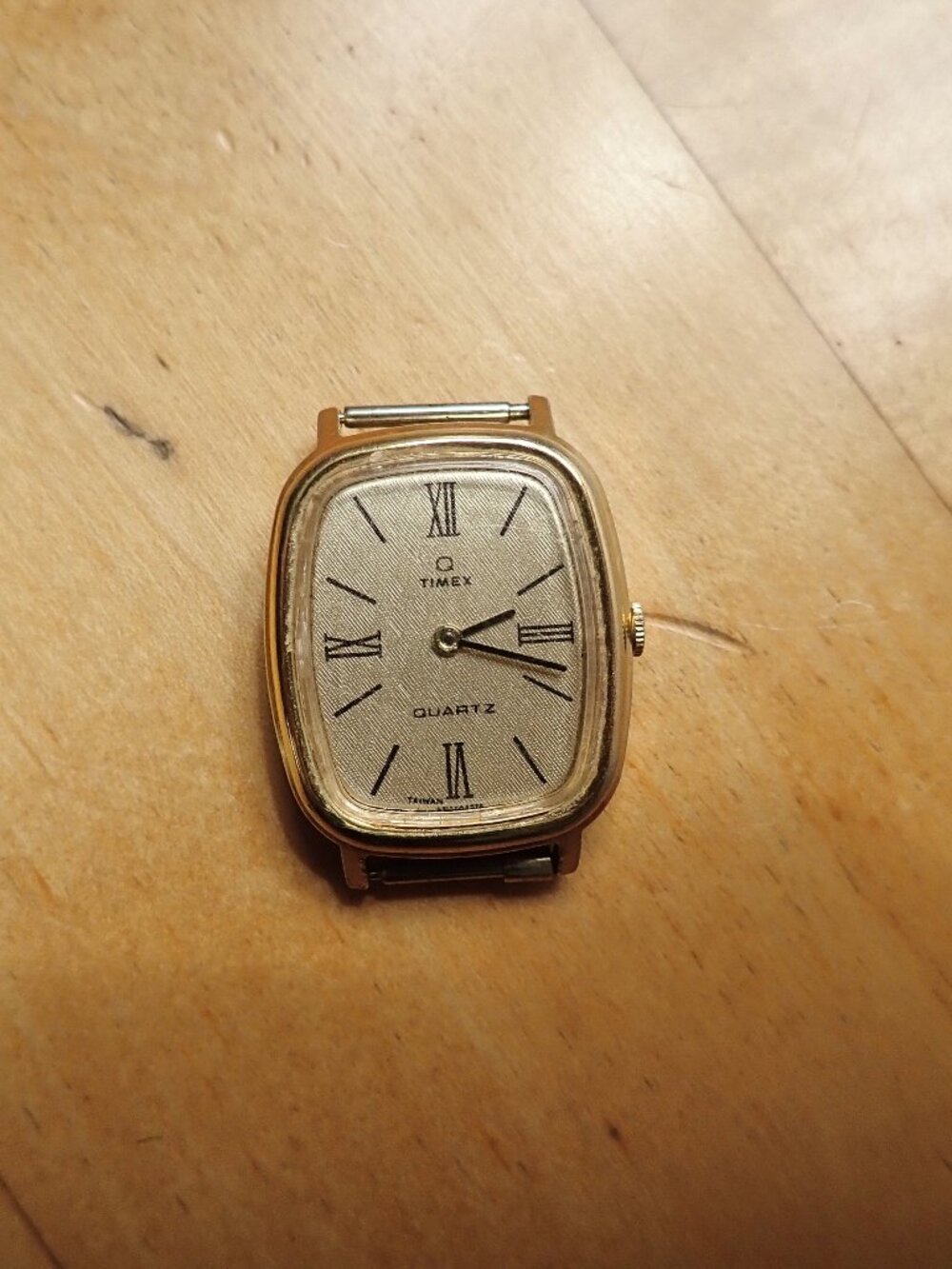 Vintage Timex F Cell Q Style Rectangular Stainless steel back